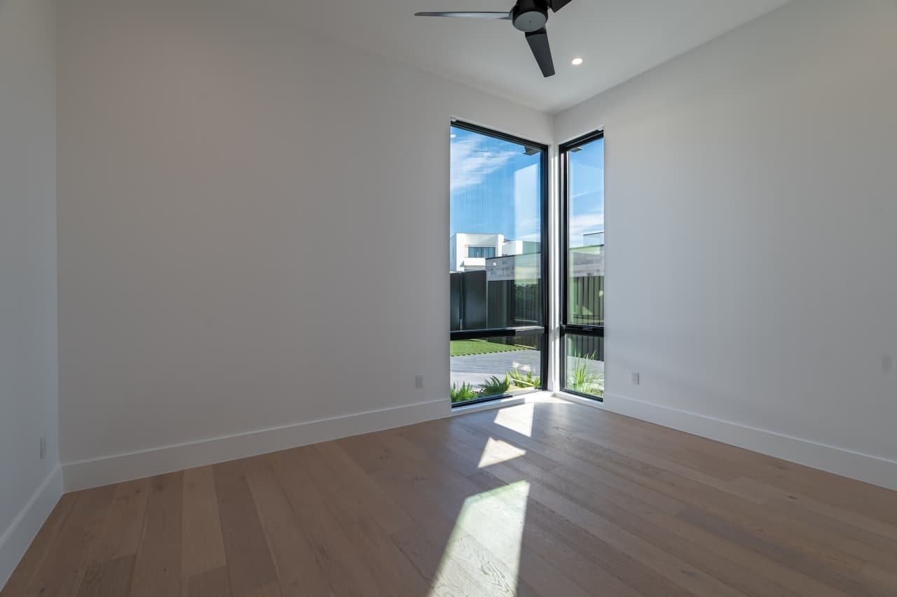 Freshly painted bright interior room