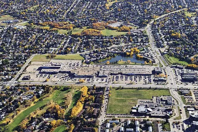 Aerial view of Sherwood Park homes